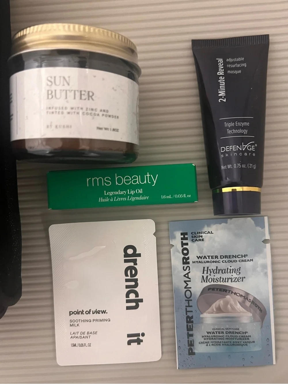 Saint Jane Black Mesh Beauty Bag: RMS Kushi DefenAge Skincare Bundle NEW